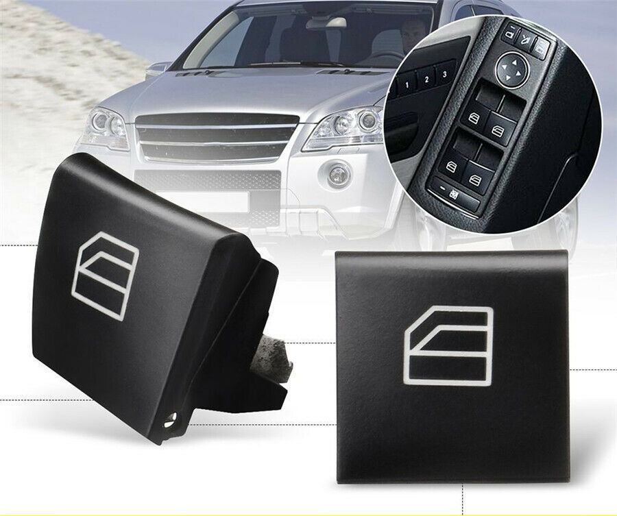 2Pcs Driver Window Switch Button Caps for Mercedes ML/GL/R Class W164 X164 W251