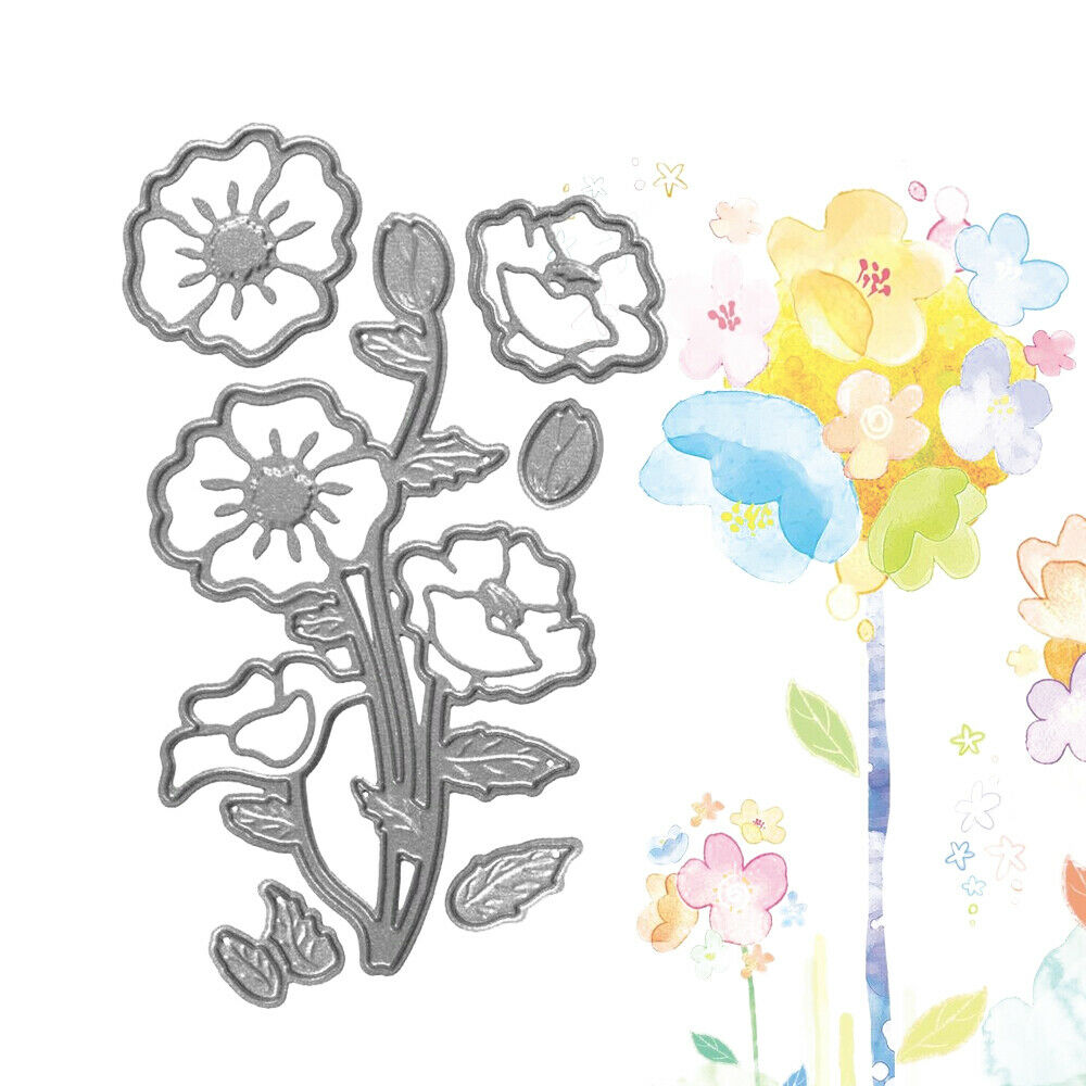 Remembrance Flowers Metal Cutting Die Stencil Scrapbooking Cards Paper DIY