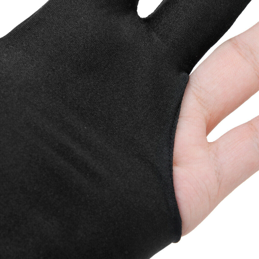 Man Woman Pool 3-Finger Glove Snooker Show Gloves Sport Left Hand Equipment