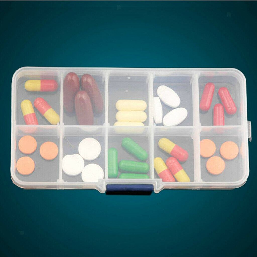 Pack of 2 Clear Plastic Jewelry Box Organizer Storage Container With Adjustable