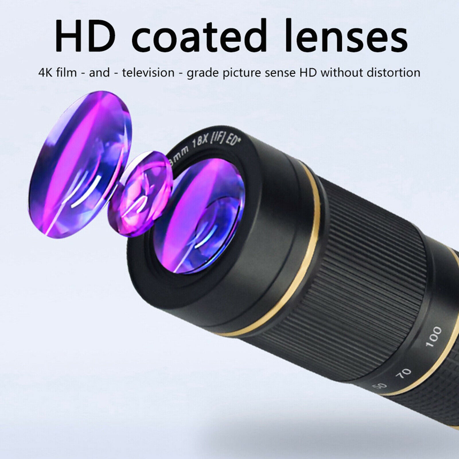 18X Zoom Telescope lens Monocular Cell Phone Camera Lens HD Smartphone Lens