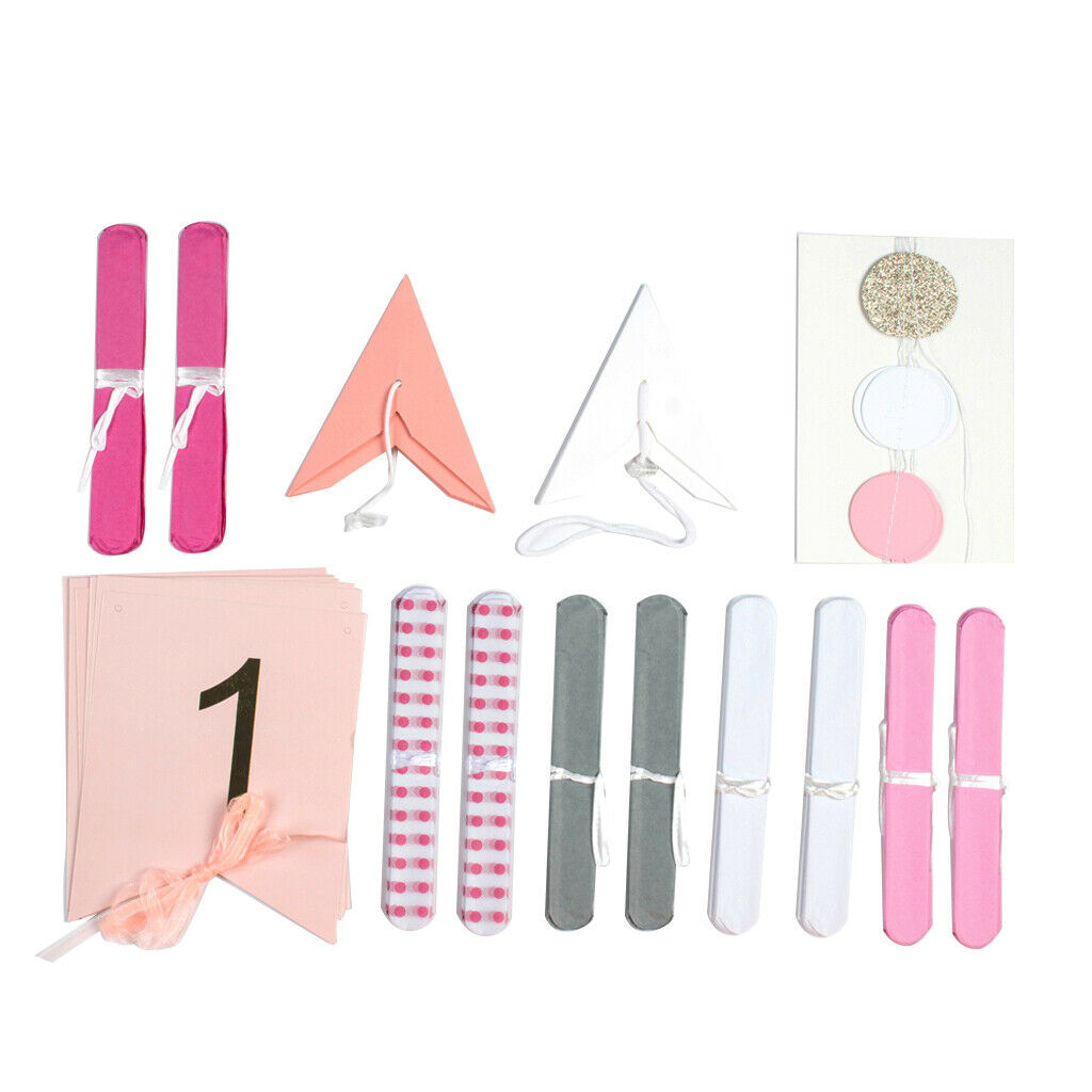 Baby Shower Happy 100day Baby Decoration Set Hanging Party Supplies  Pink