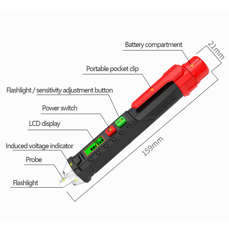 1PCS AC Voltage Tester 12V / 48V-1000V Voltage Sensitivity Electric Compact Pen