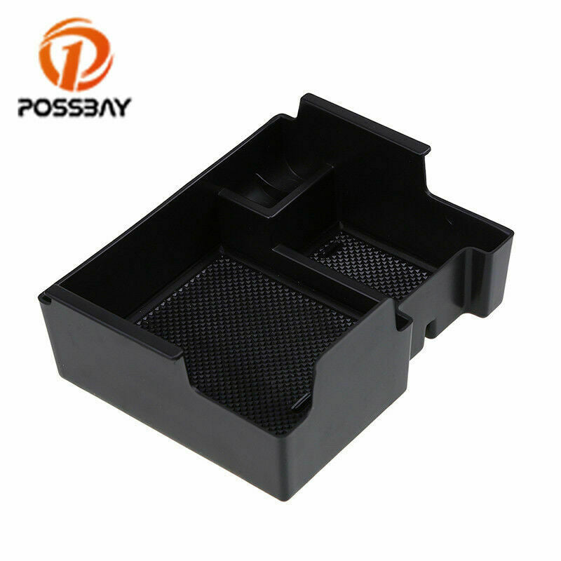Interior Armrest Storage Box Center Console Tray Black For Ford F150 2015-18 17