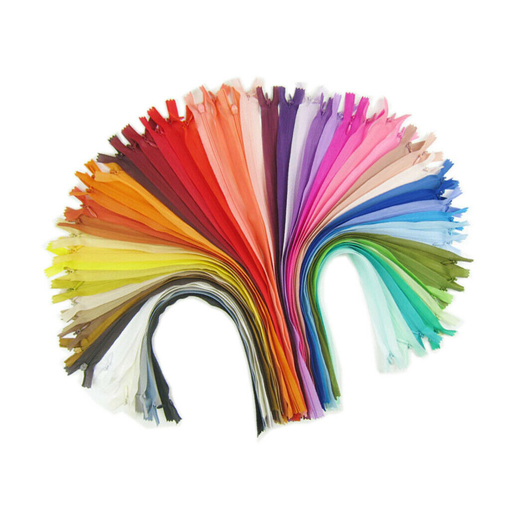 18 Pack Mixedcolor Nylon Invisible Zippers Coat Dress Bag Pillow DIY Craft