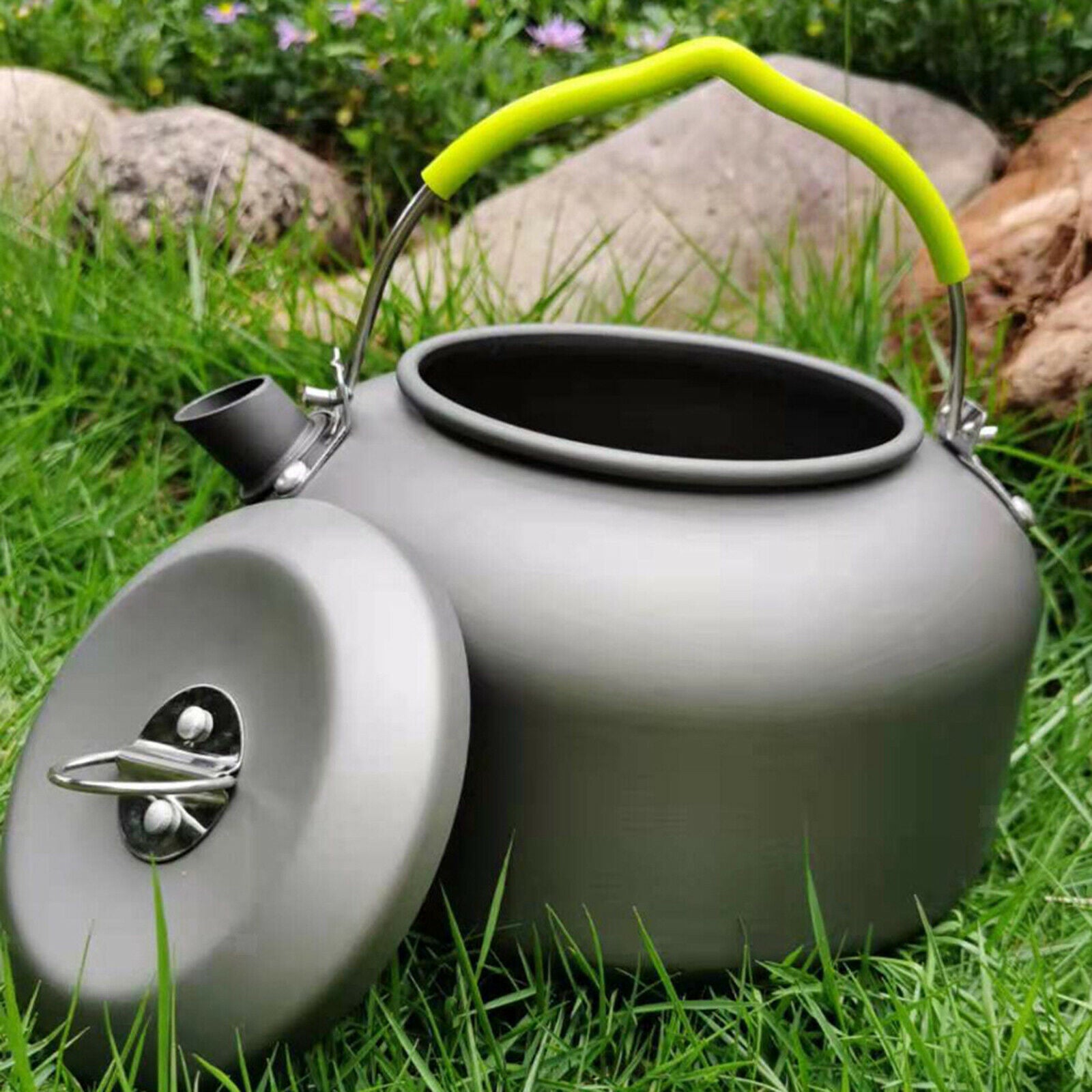 1.3L Camping Kettle Travel Tableware Teapot Over Campfire Cooking Ultralight