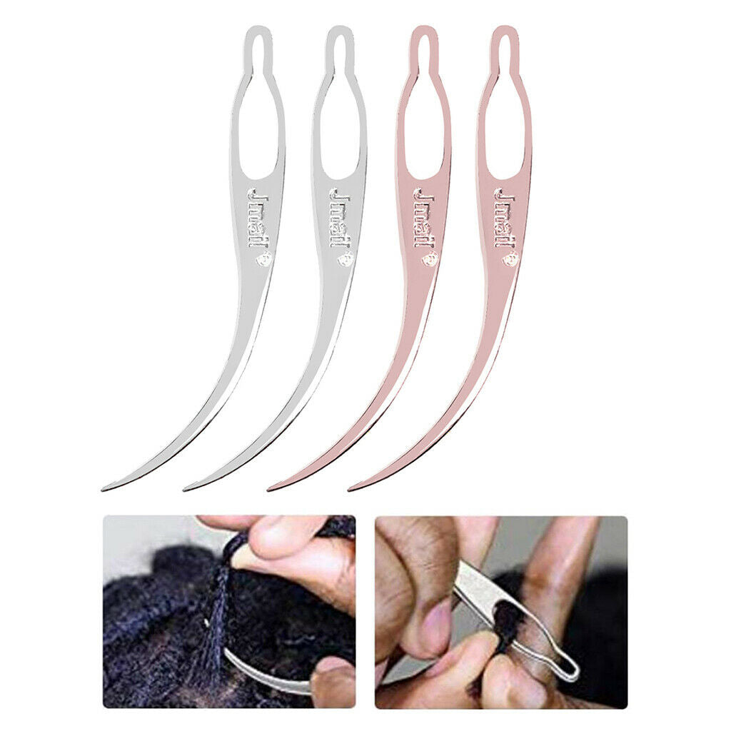 4Pcs Magic Dreadlocks Crochet Needle Hair Braiding Wig Making Tools 3"