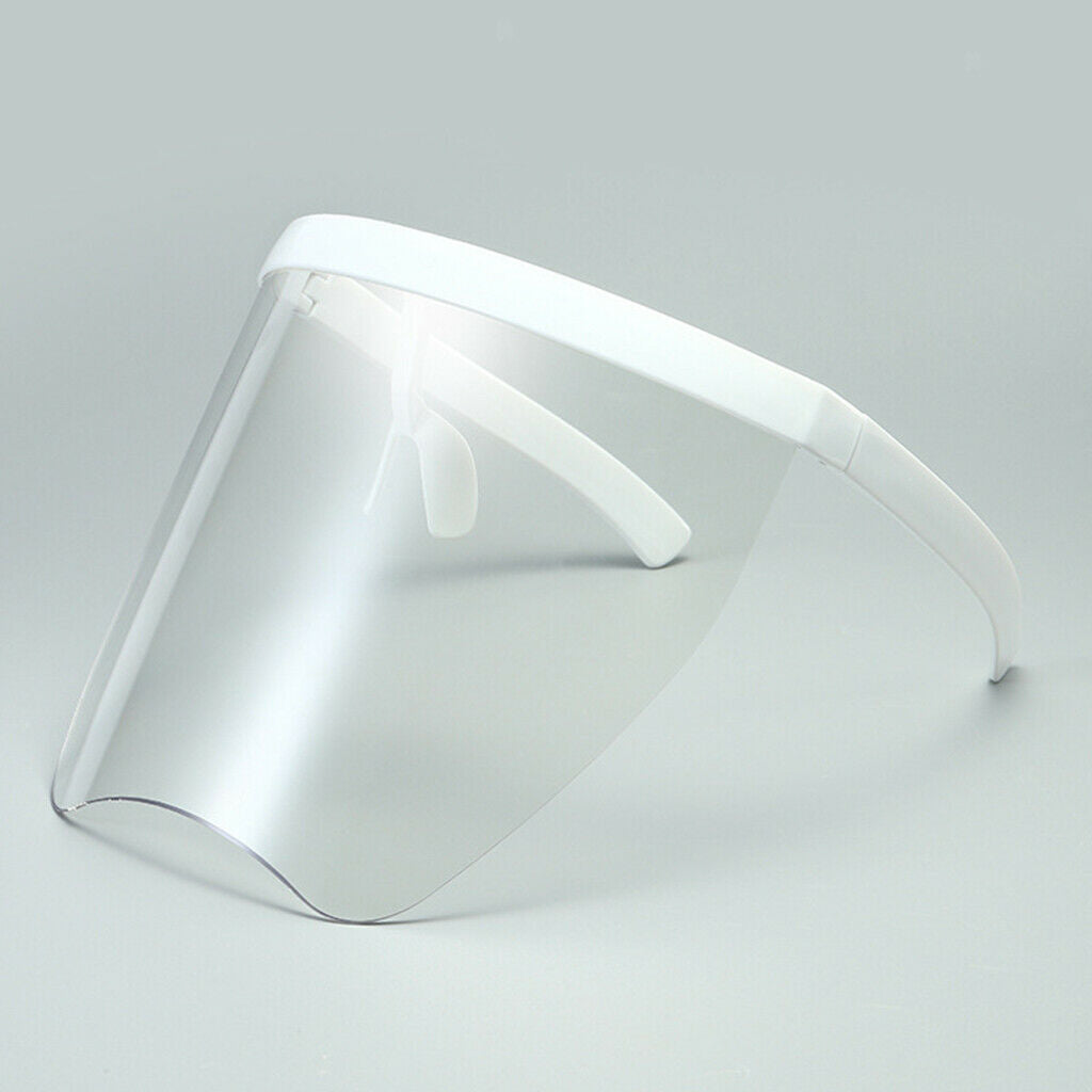 2 Pieces Oversized Full Face Shield Clear Lens Glasses Transparent Visor