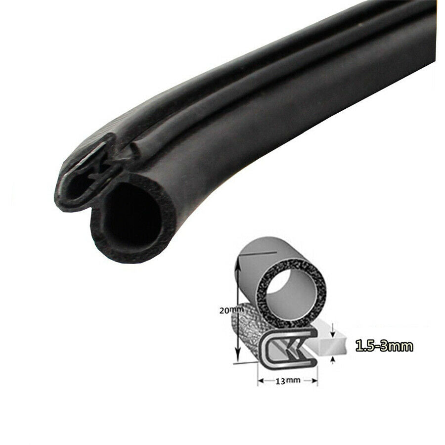 3 Meters 20mm Rubber Car Trunk/Door Edge Sealing Strip Trim Protector Universal