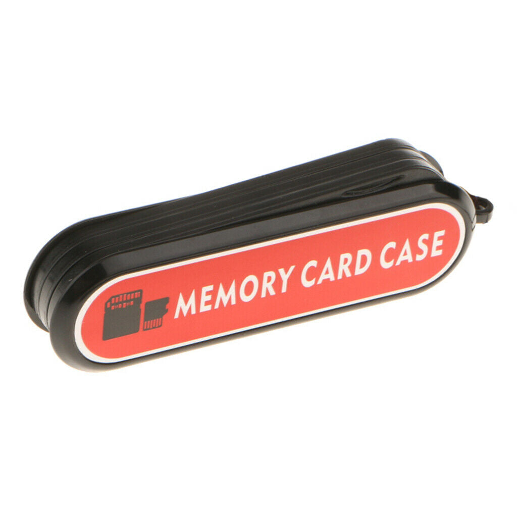 1x SD/ 6x TF/ 3x SIM Memory Card Holder Protective Storage Case with Lanyard
