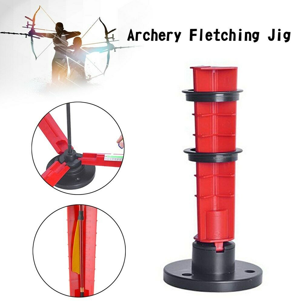 Cylindric Arrow Fletching Jig Vanes Fletches Stick Shaft Archery Feather Tool CA