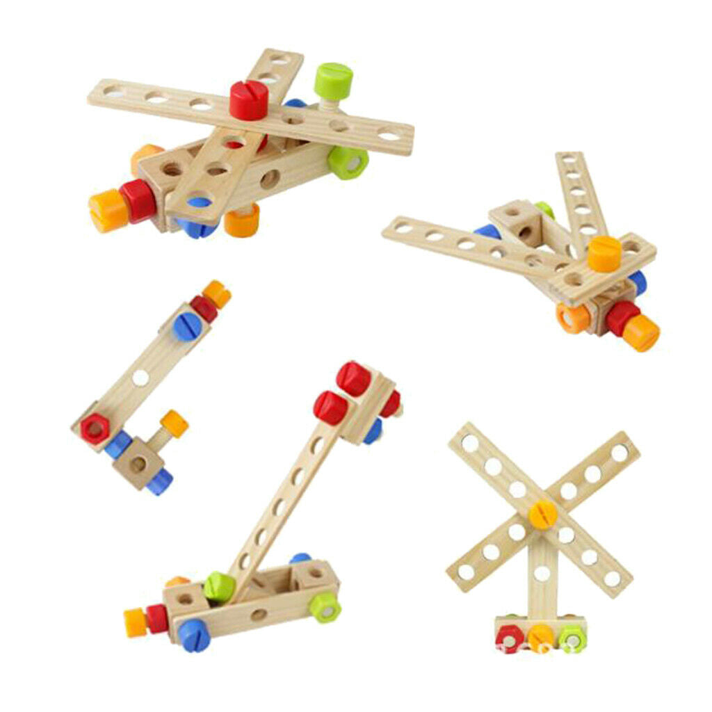 Kids Wooden Work Bench Role Play Kit Workshop Gifts DIY Playset Motor Skills