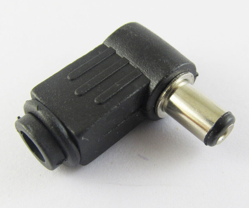 10pcs 5.5mmx2.1mm 5521 Plug Angle 90 degree L Shaped DC Power Connectors plastic