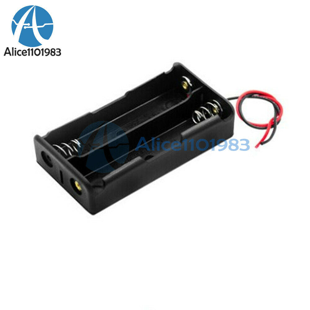 Black 3.7V Battery Holder Box Case DIY For Battery Packs 2x 18650 Cells Cases