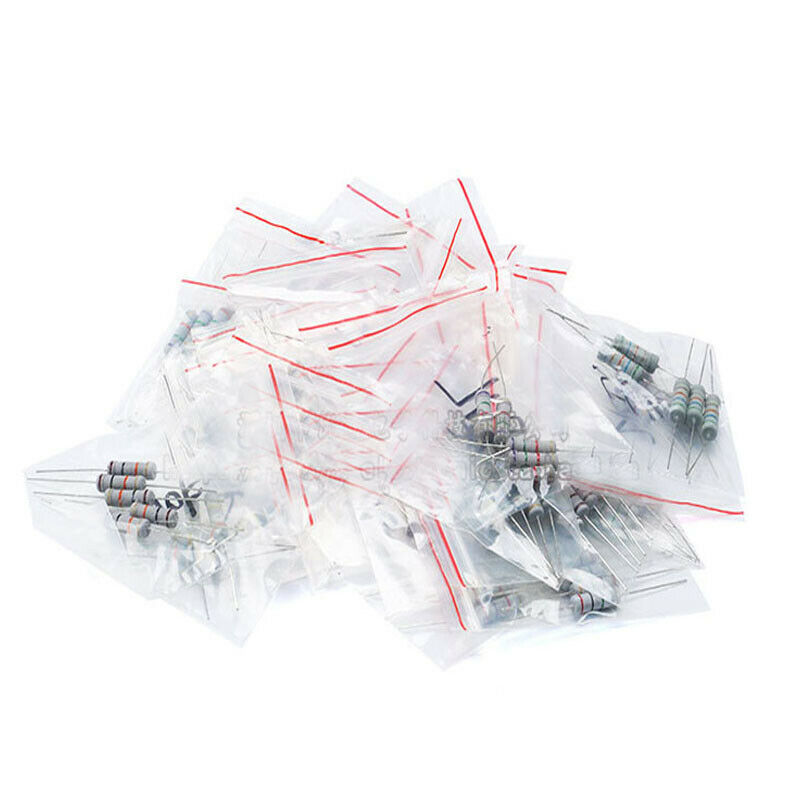 150pcs 5% 2W Watt Carbon Film Resistor Resistance 0.1R~750R Ohm/Ω 30 Assorts Kit