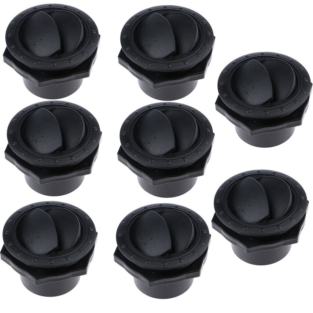 8x Universal 70mm A/C Air Outlet Vent Ventilation for Boats Yacht New Black