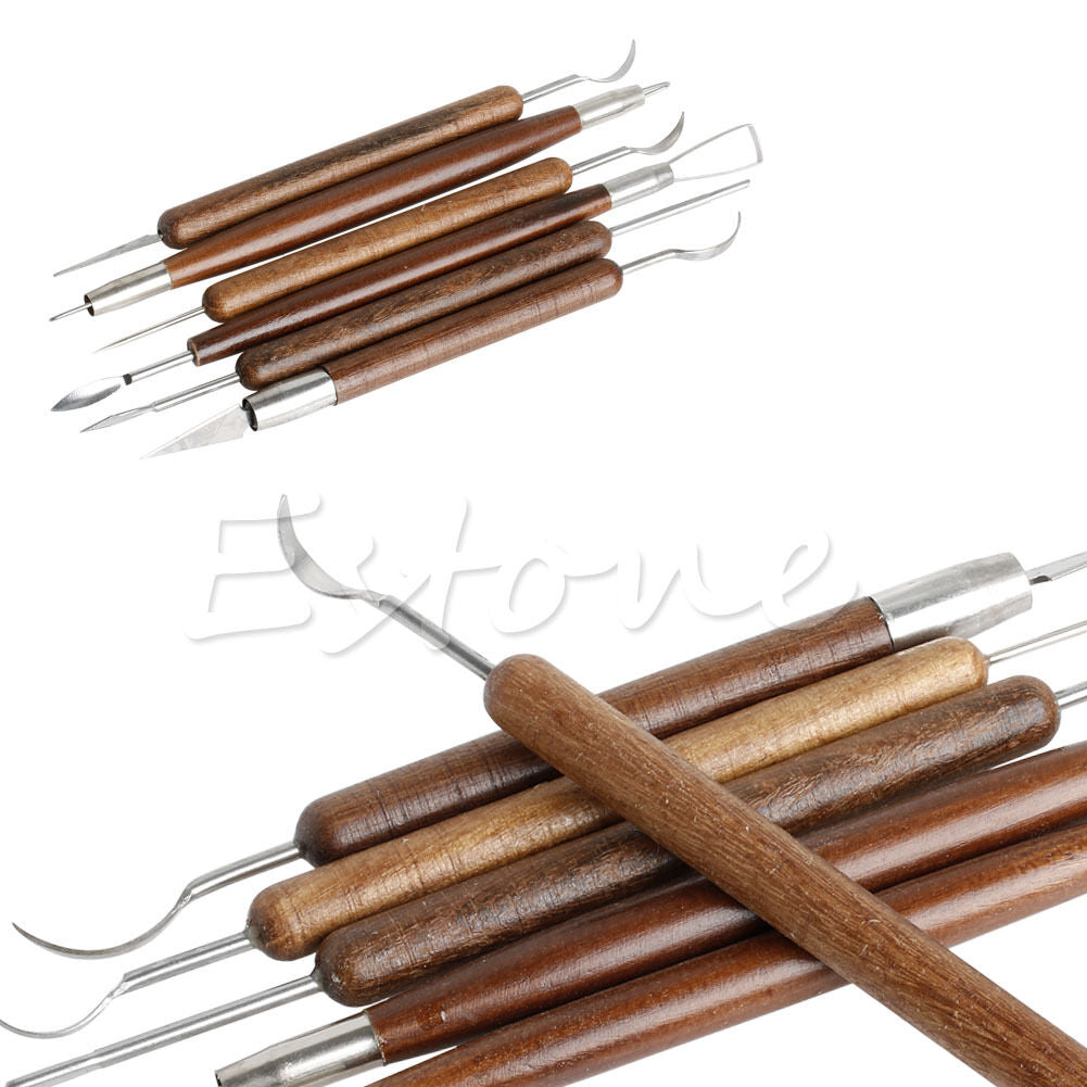 6X Clay Sculpting Set Wax Carving Pottery Tools Shapers Polymer Modeling new