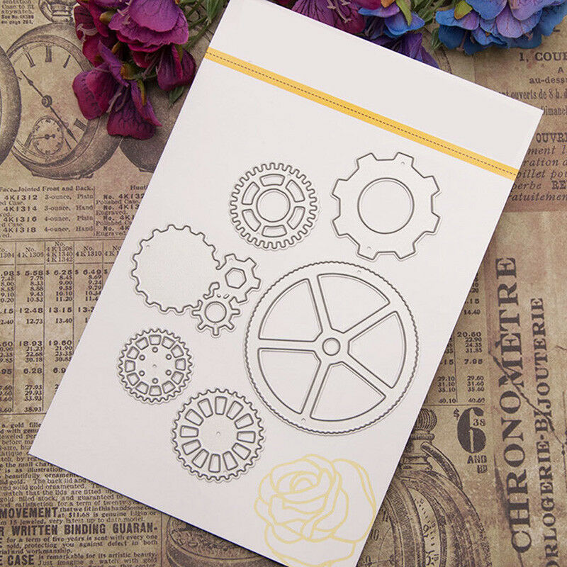 Gears Metal Cutting Dies Stencil Scrapbooking Card Paper Embossing Craft.DD