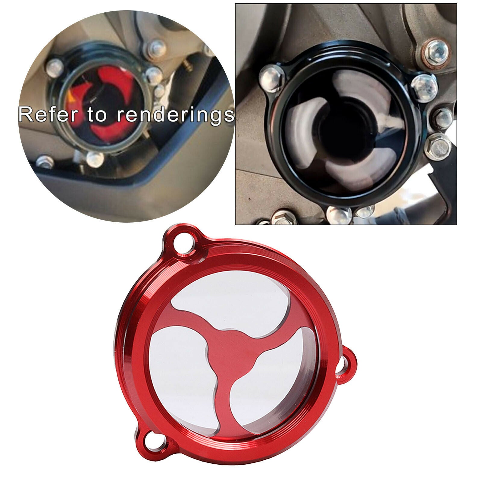 Engine Oil Filter Cover Plug Motorcycle Fuel filter Caps For CFMOTO CF Red