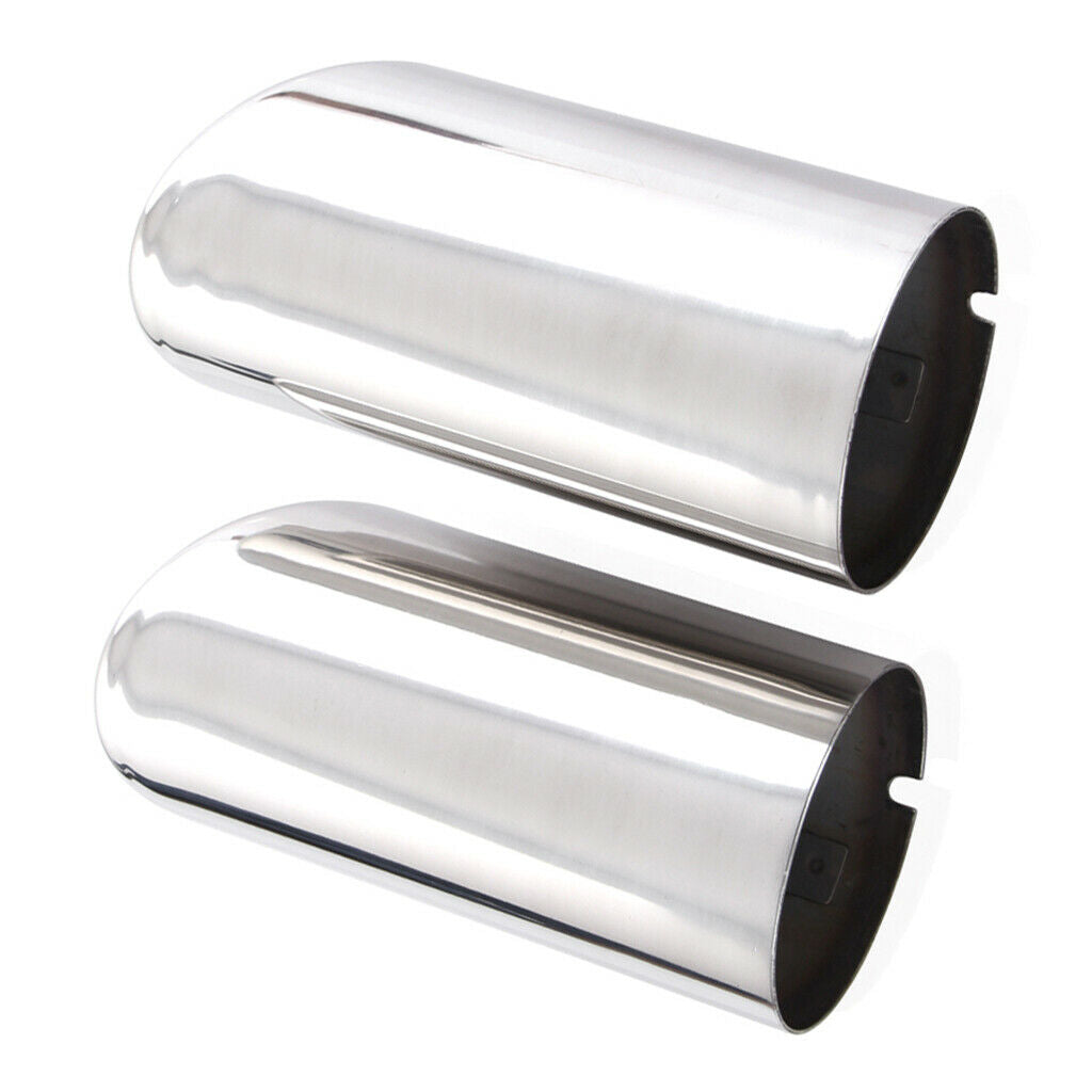 Pair of Car Stainless Steel Exhaust Tips Tailpipes Exhaust Trim Tool Set