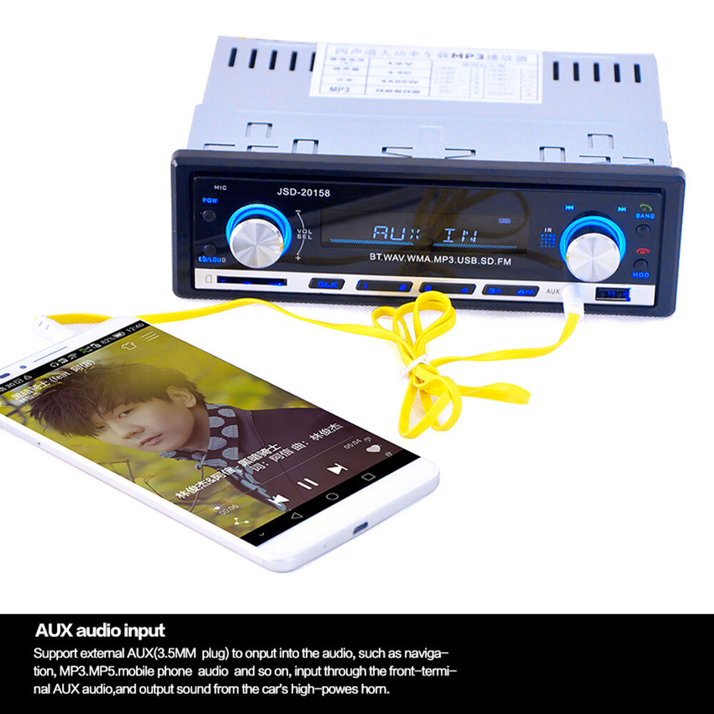 HOT  BTCD USB MP3 FM Radio In Dash Receiver Din AUX Car Stereo Player