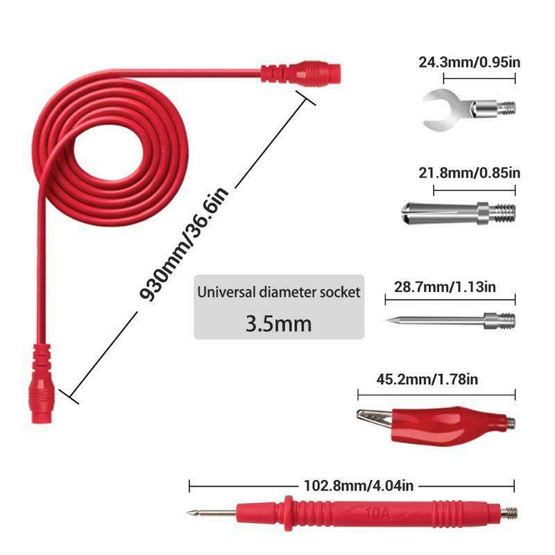 16pcs Universal Multimeter Probe 93cm Needle Tip Test Leads Alligator Clip Kit
