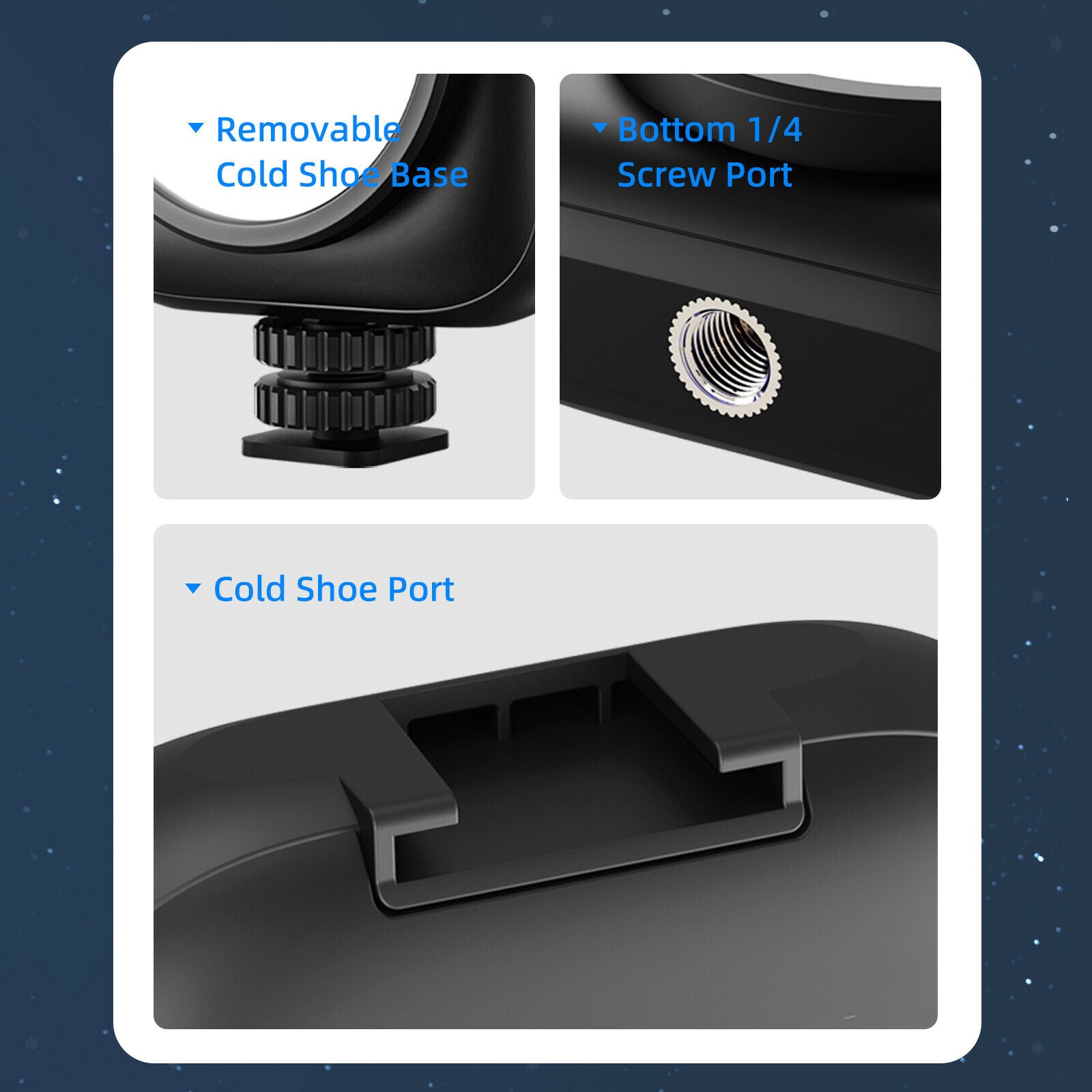 Mini Adjustable Video Fill Light for Vlog Selfie Portraits Girl DSLR Mobile