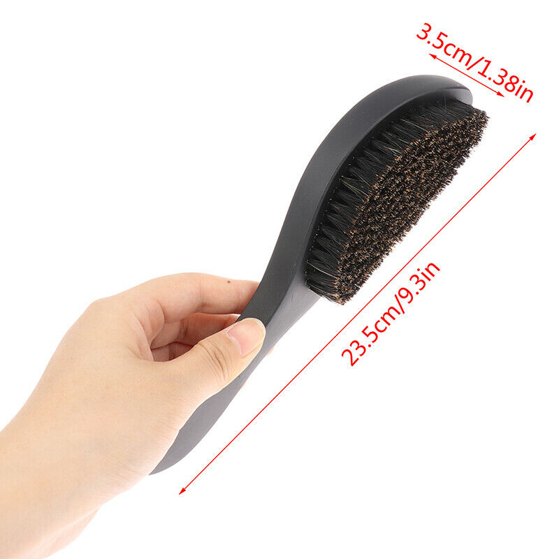 Curved Soft Boar Bristle Wave Hair Brush Wooden Handle Premium Magic Wave Br SJ