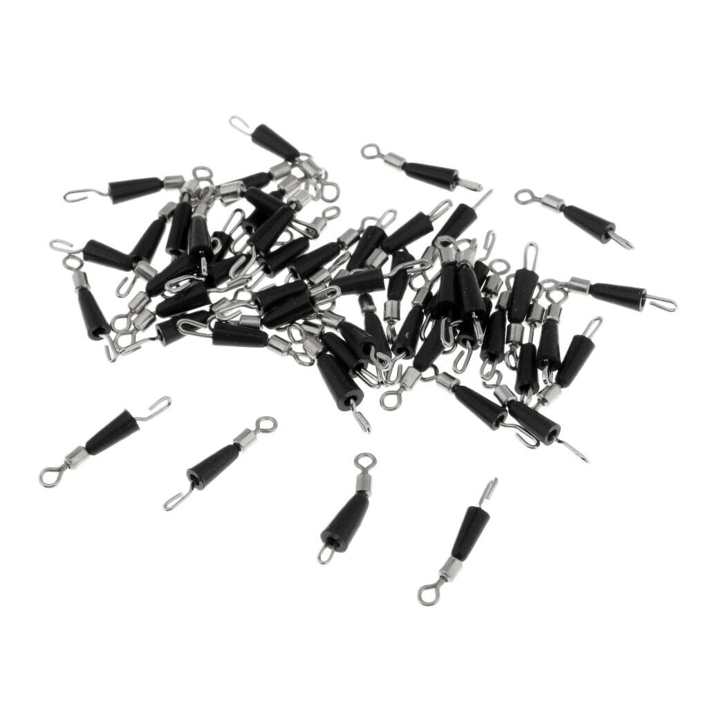 50 x Fishing Swivels Clips Fastlink Clips for Bait, Hook Line Outdoor L