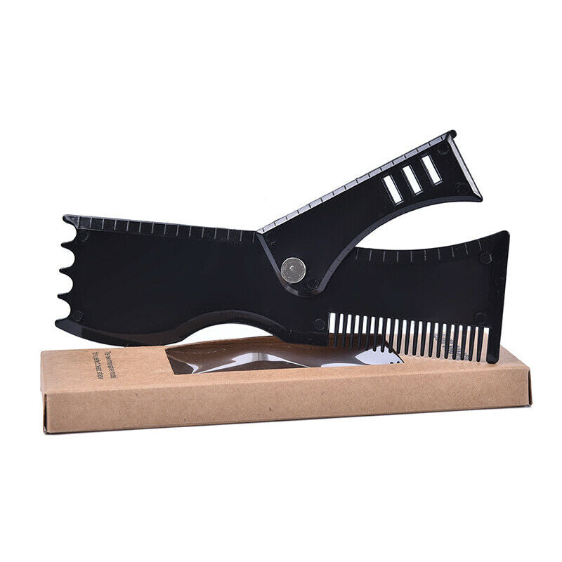 Black Adjustable Beard Shaper Beard Styling Shaping Tool Beard Hair Comb BrN Lt