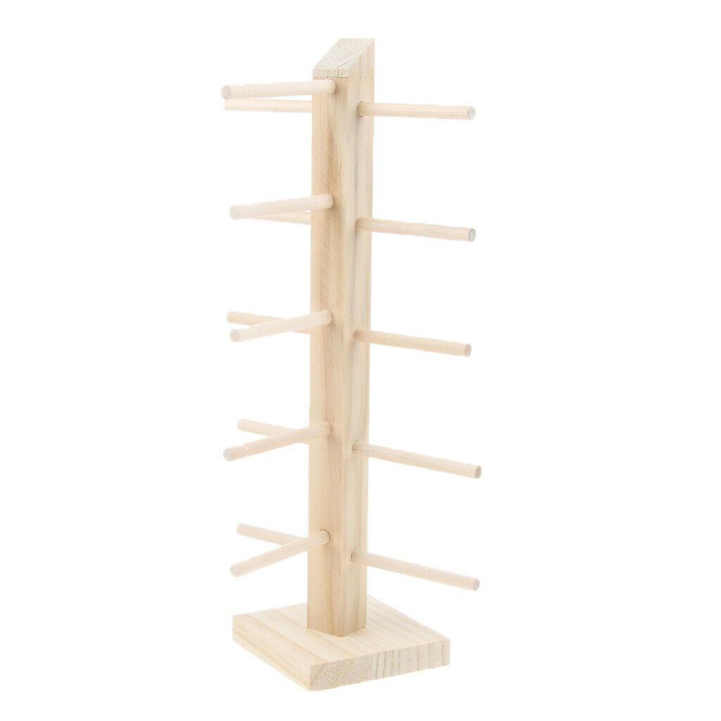 2x Wood Sunglasses Eyeglasses Glasses Rack Display Stand Holder