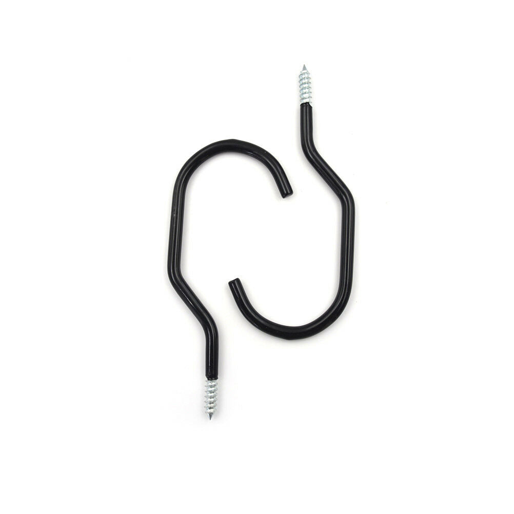 Black Heavy Duty Screw-in Storage Wall Hooks For Bicycle Bike Garage Garden TL