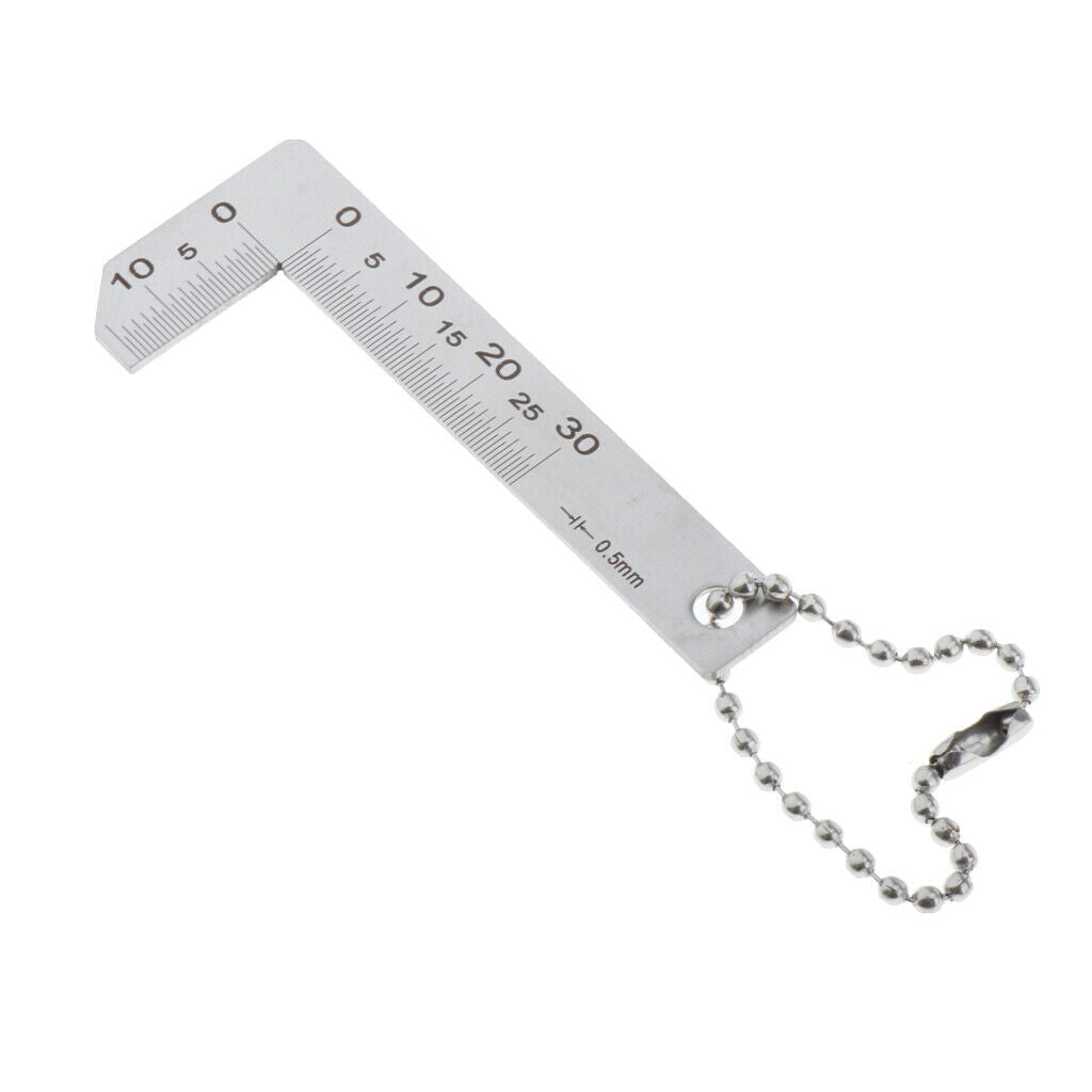 Stainless Steel Chamfering Gauge 2.6x6.5cm Tools Measurement Machinist