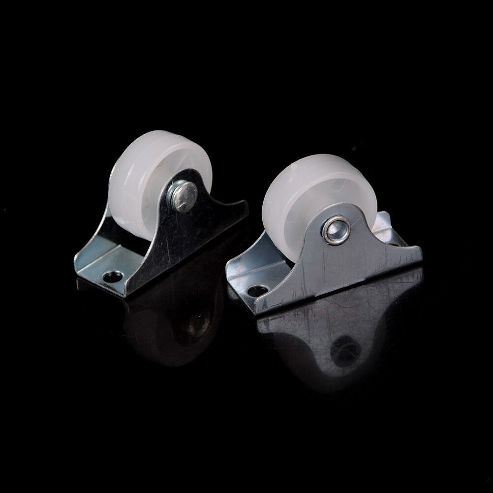 2pcs 1" Diameter Caster Wheel Fixed Metal Top Plate Rigid Caste.l8