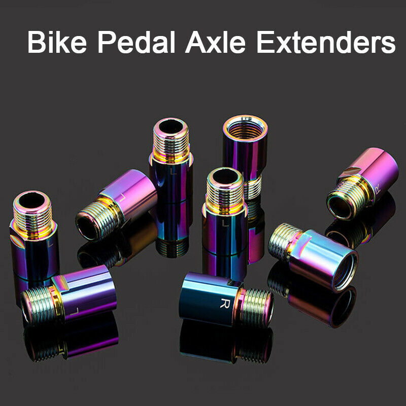 1Pair Alloy Bike Pedal Axle Extenders Bicycle Pedal Extension Bolts Spacers