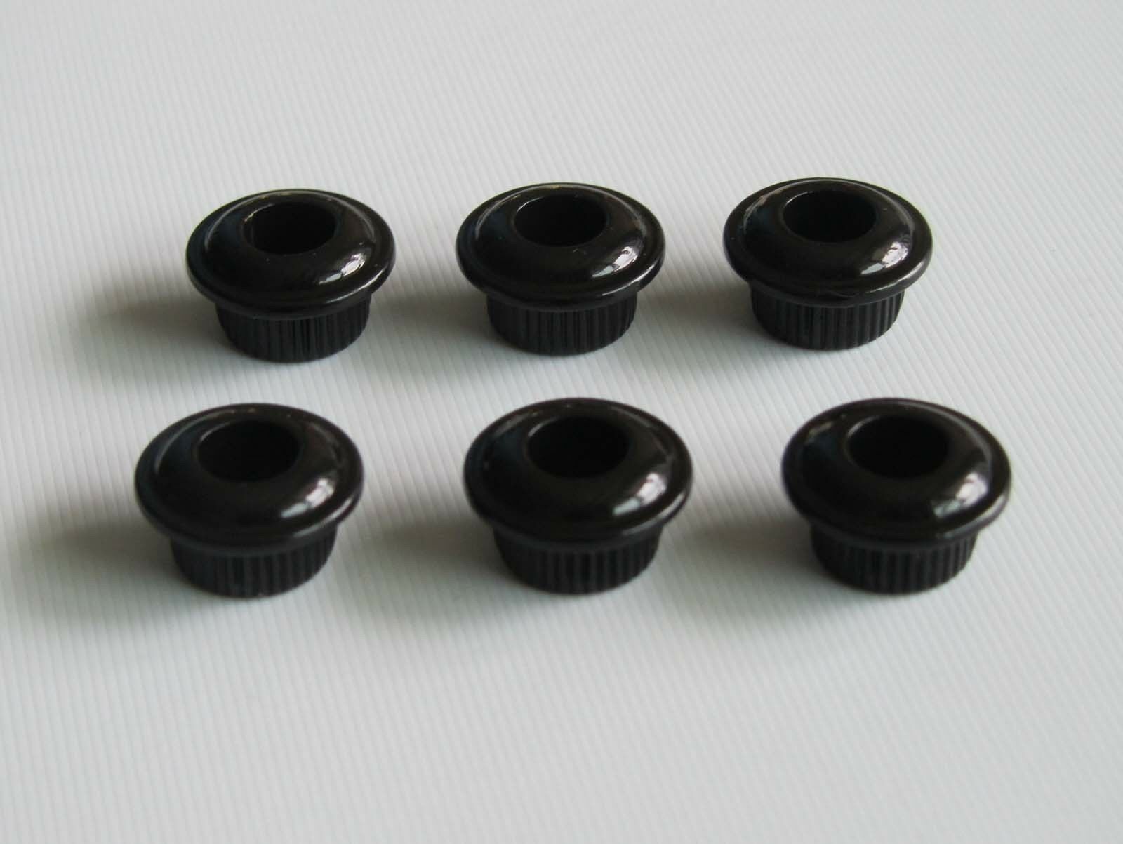 60pcs Black 10mm Metal Guitar Tuning Key Conversion Bushings Adapter Ferrules
