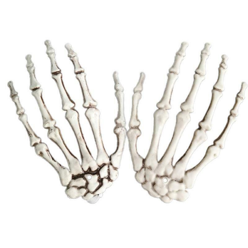 1 Pair Skeleton Hands Bone Halloween Party Decoration for Scary Props Supplies