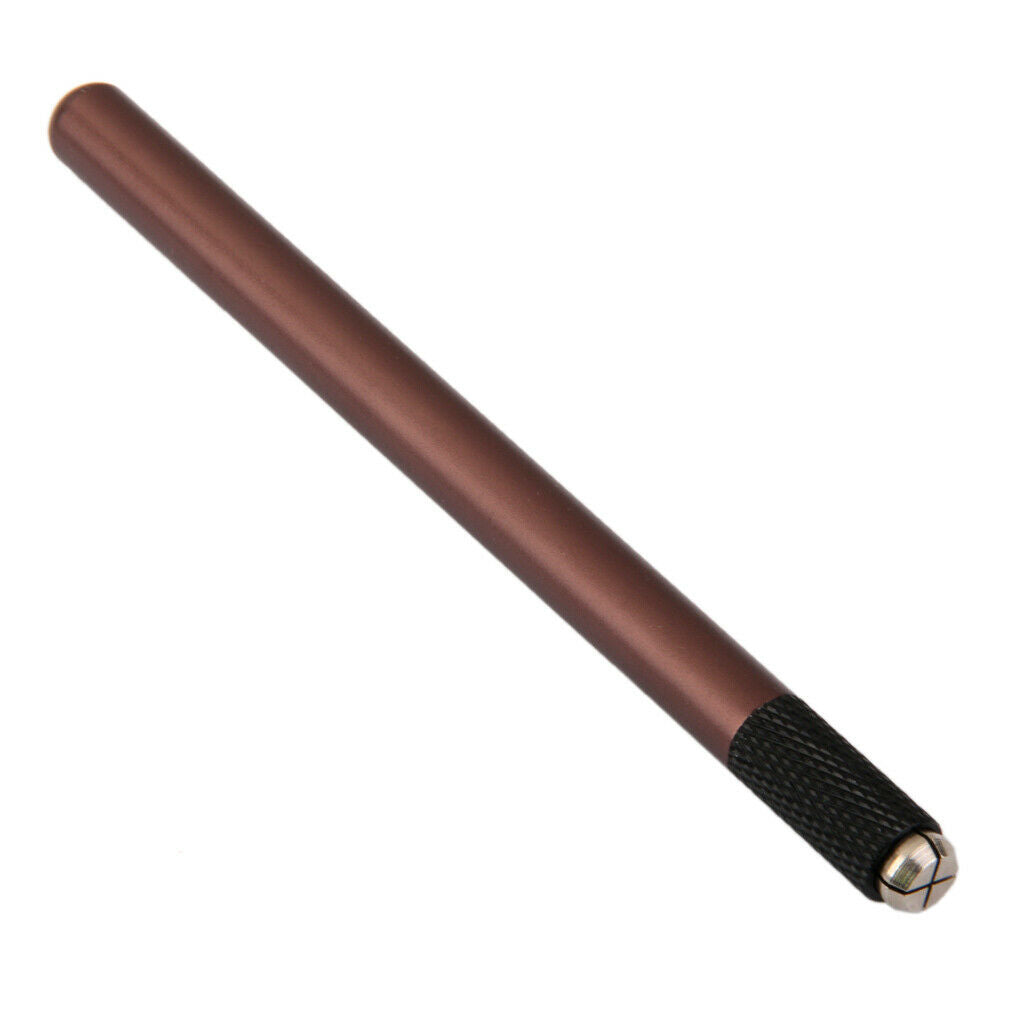 Manual Tattoo Pen Handle For Permanent Eyebrows Aluminum Alloy Coffee