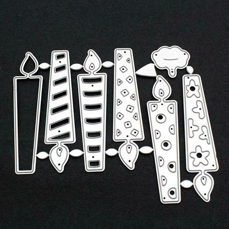 Birthday Candle Metal Cutting Dies Stencil DIY Scrapbooking Album Stamp Paper