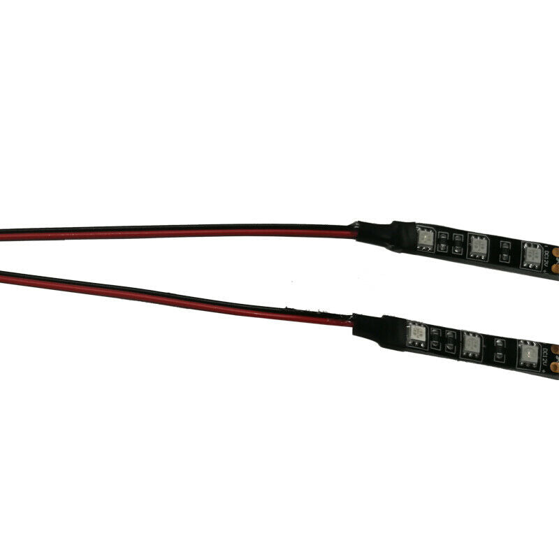 2 x white  6 inch 9 LED Waterproof Flexible 5050 Strip BLACK PCB board