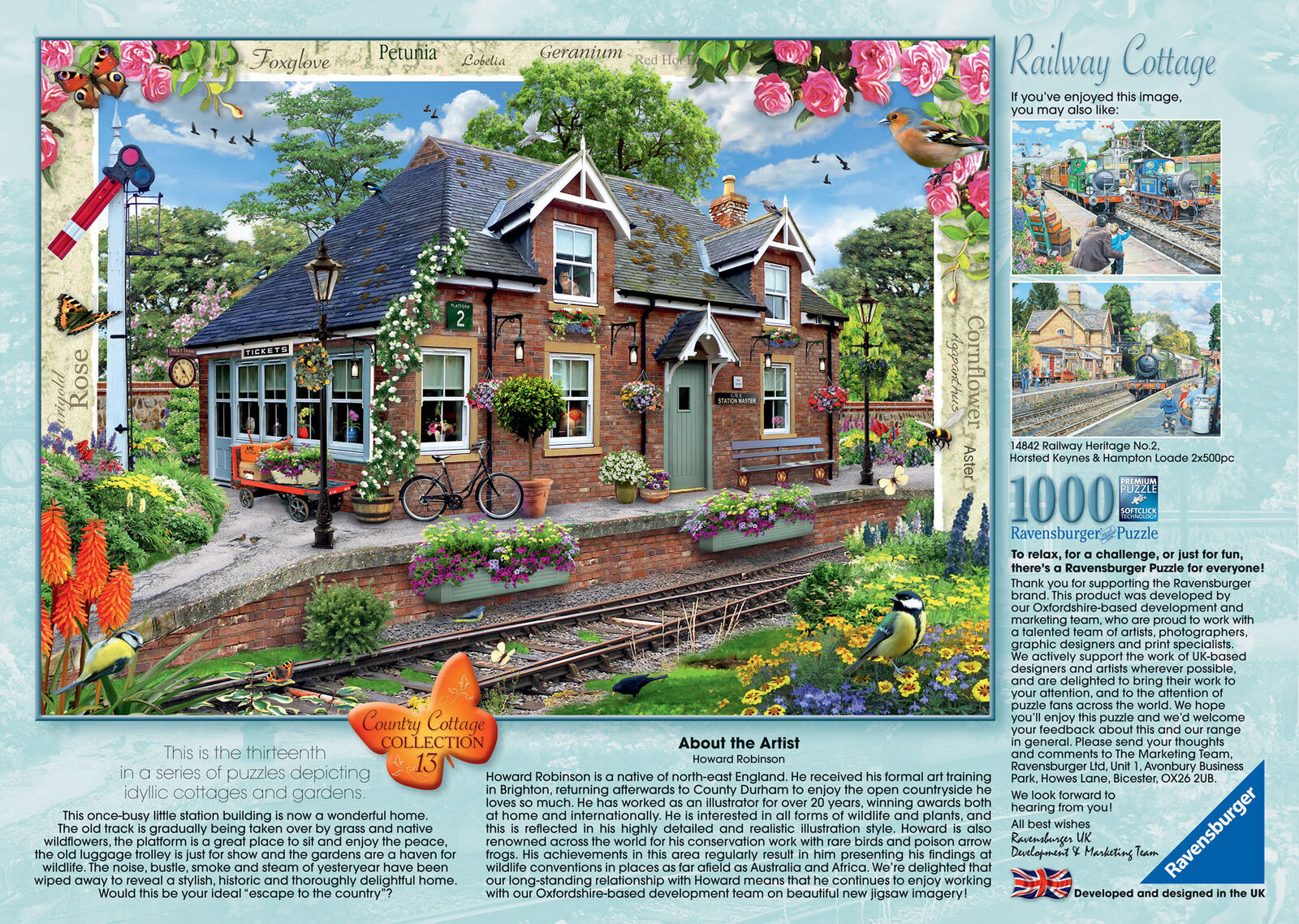 13989 Ravensburger Country Cottage Collection Jigsaw - Railway Cottage 1000pcs