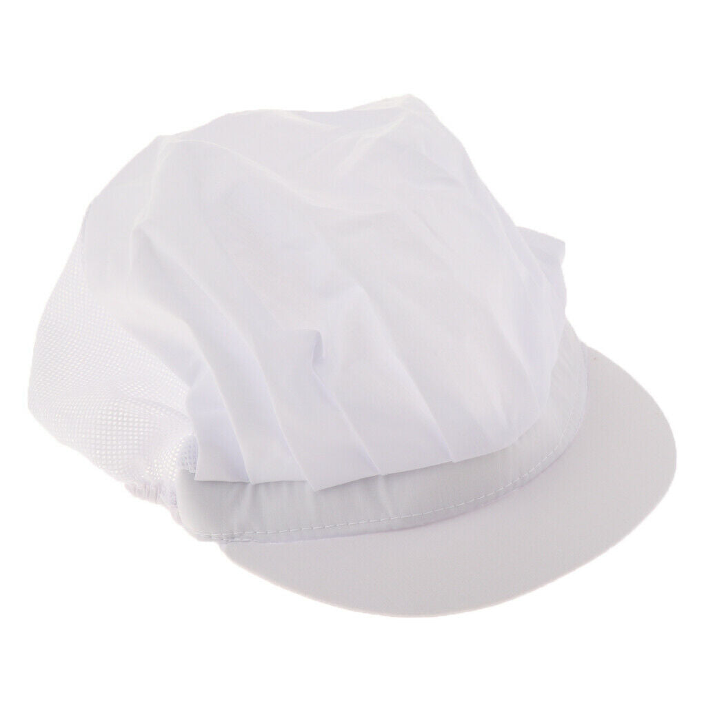 2xWhite Breathable Top Catering Baker Chef Chef Hat  Adjustable