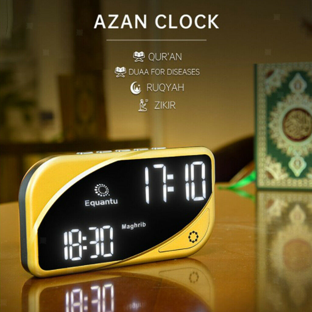 Islamic Azan Clock Desk Bluetooth Prayer Counter Alarm Clock Muslim Islamic