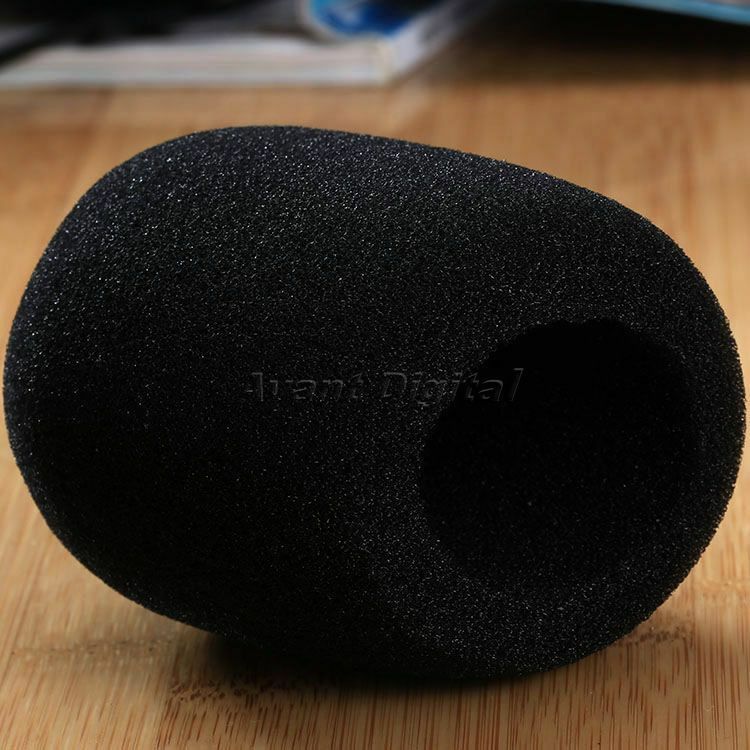 10pcs Thick Black Handheld Stage Microphone Windscreen Foam Mic Cover Karaoke DJ
