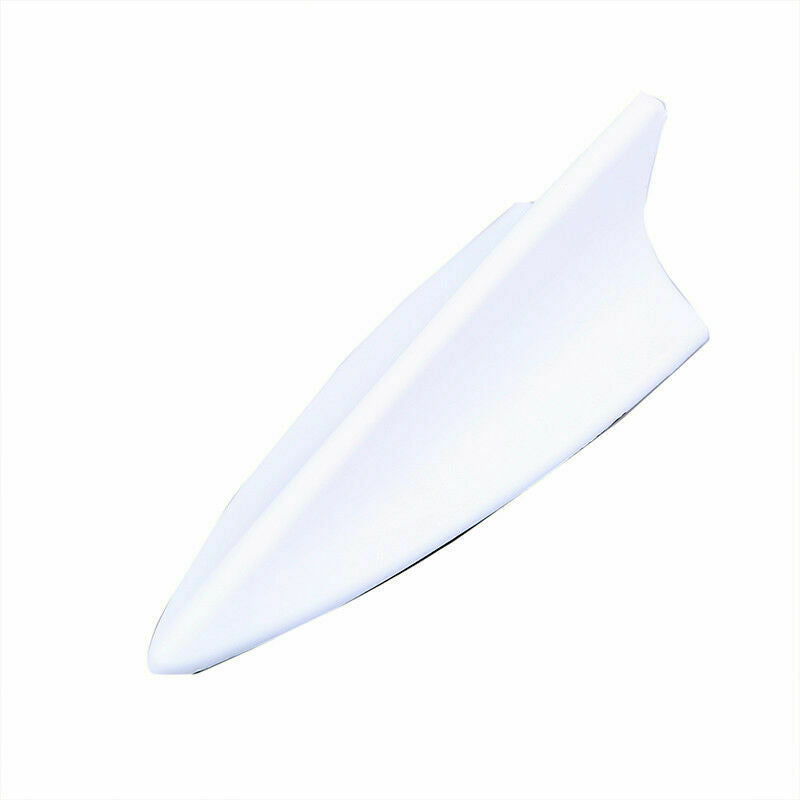 White Car Decorative Dummy Roof Shark Fin ABS Antenna Aerial Spoiler Universal