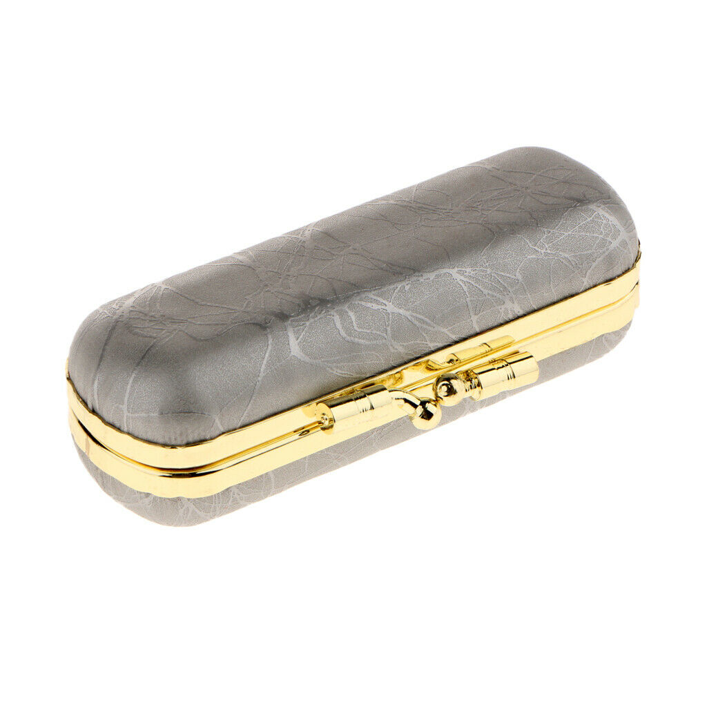 2-Packs Leather Covered Lipstick Case Holder Lip Gloss Organizer Bag for Purse