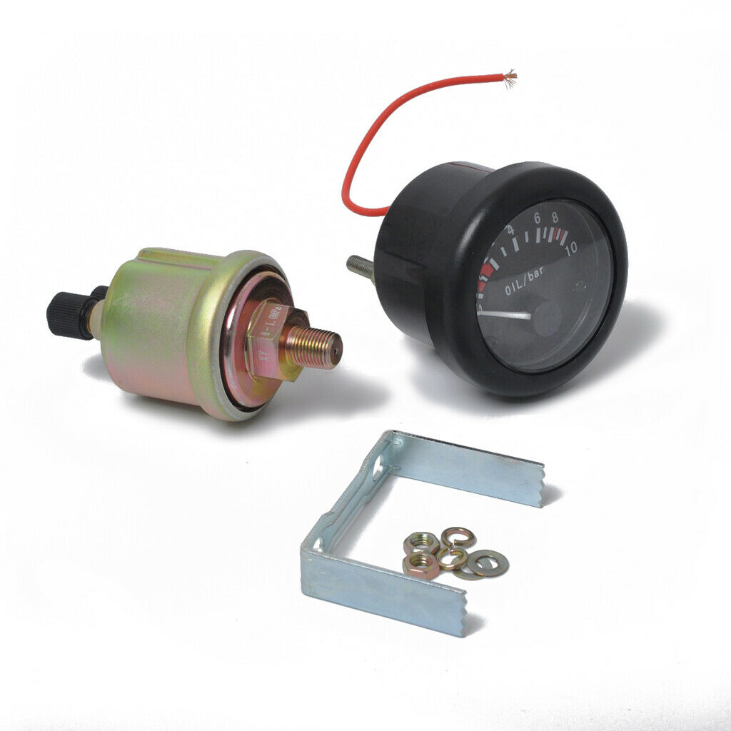 Oil Pressure Gauge LED Backlight + NPT1/8 Sensor for Boat Mairne 2" 52mm