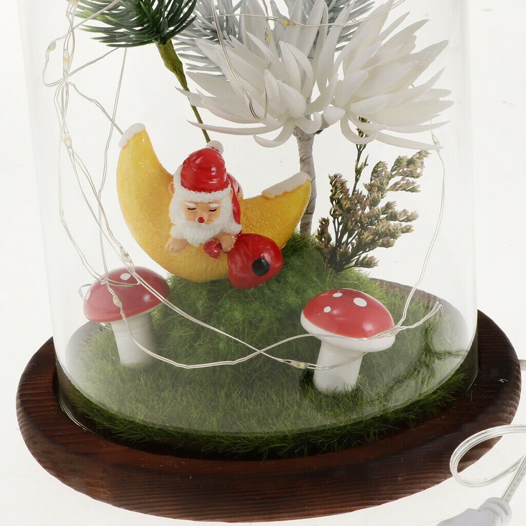 LED USB  Light Santa Claus Immortal Preservation Vase Christmas Decor