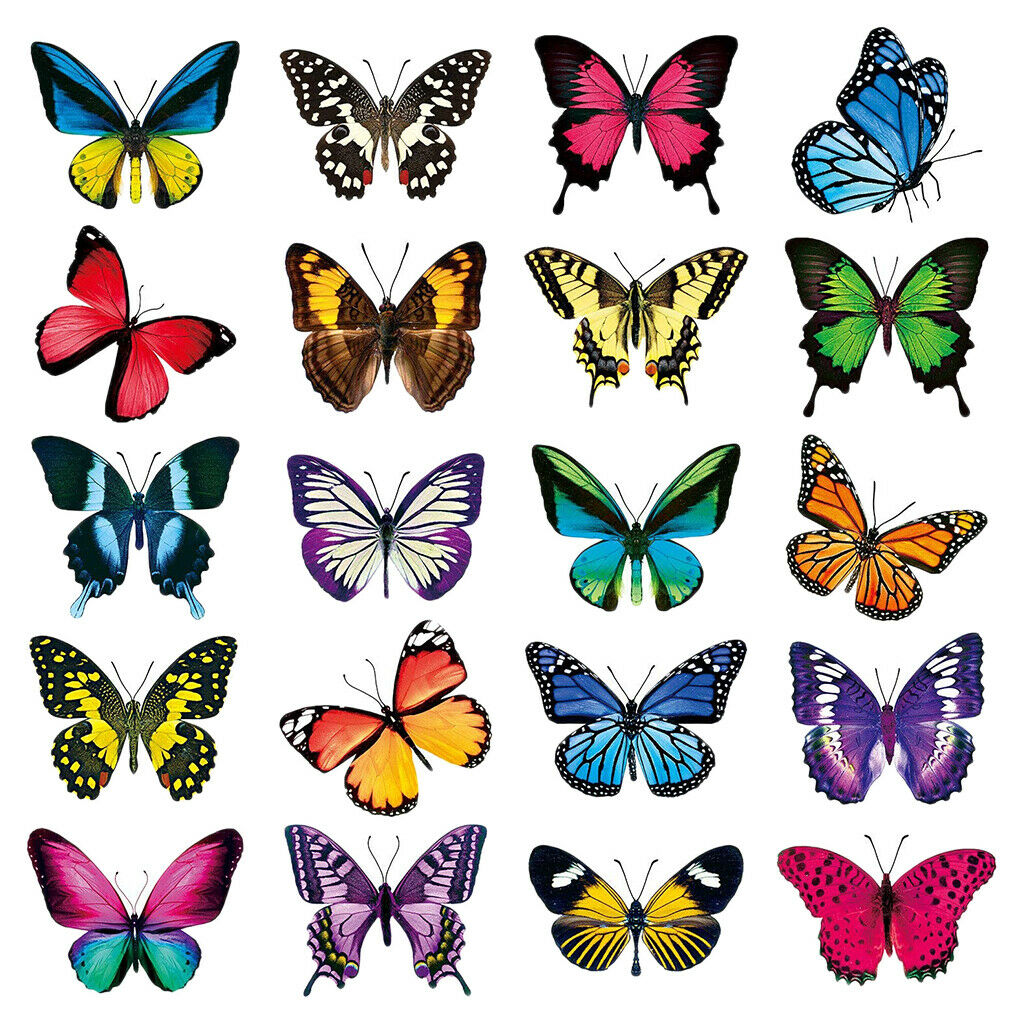 20Pcs Butterfly Window Clings Glass Window Decals Static Cling Home Decor