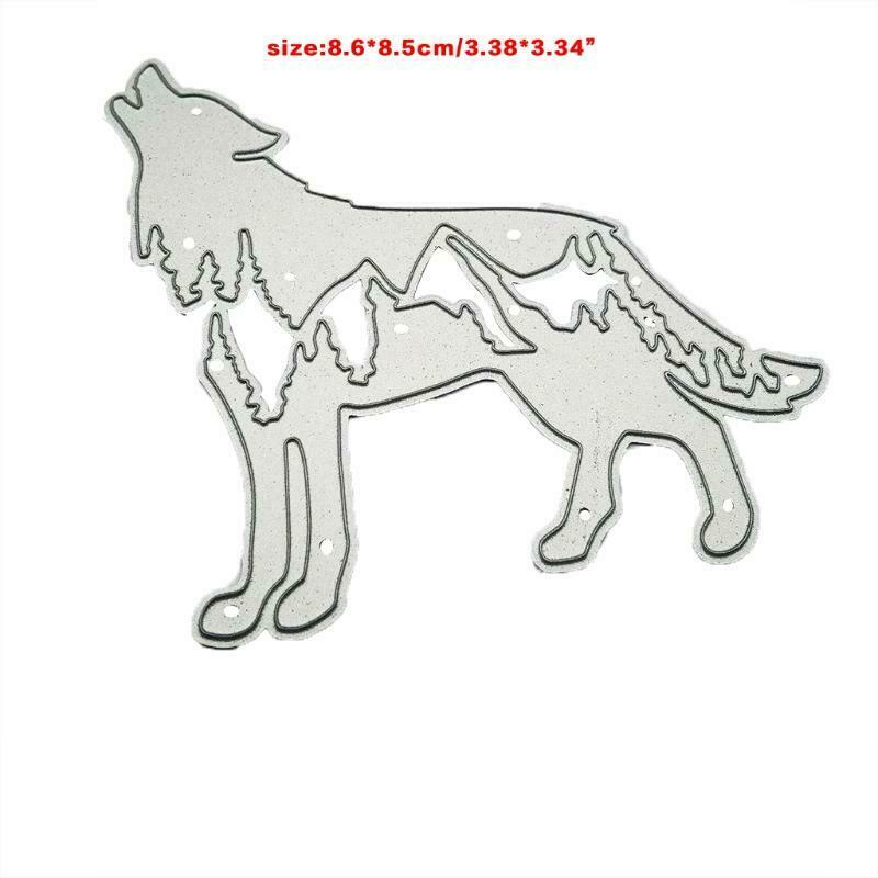 Howling Wolf Carbon Steel Cutting Dies DIY Scrapbooking Photo Album Embossing
